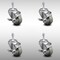 Service Caster 3 Inch SS Gray Polyurethane Wheel Swivel 10mm Threaded Stem Caster Set Brake SCC-SSTS20S314-PPUB-TLB-M1015-4 - alternate 1